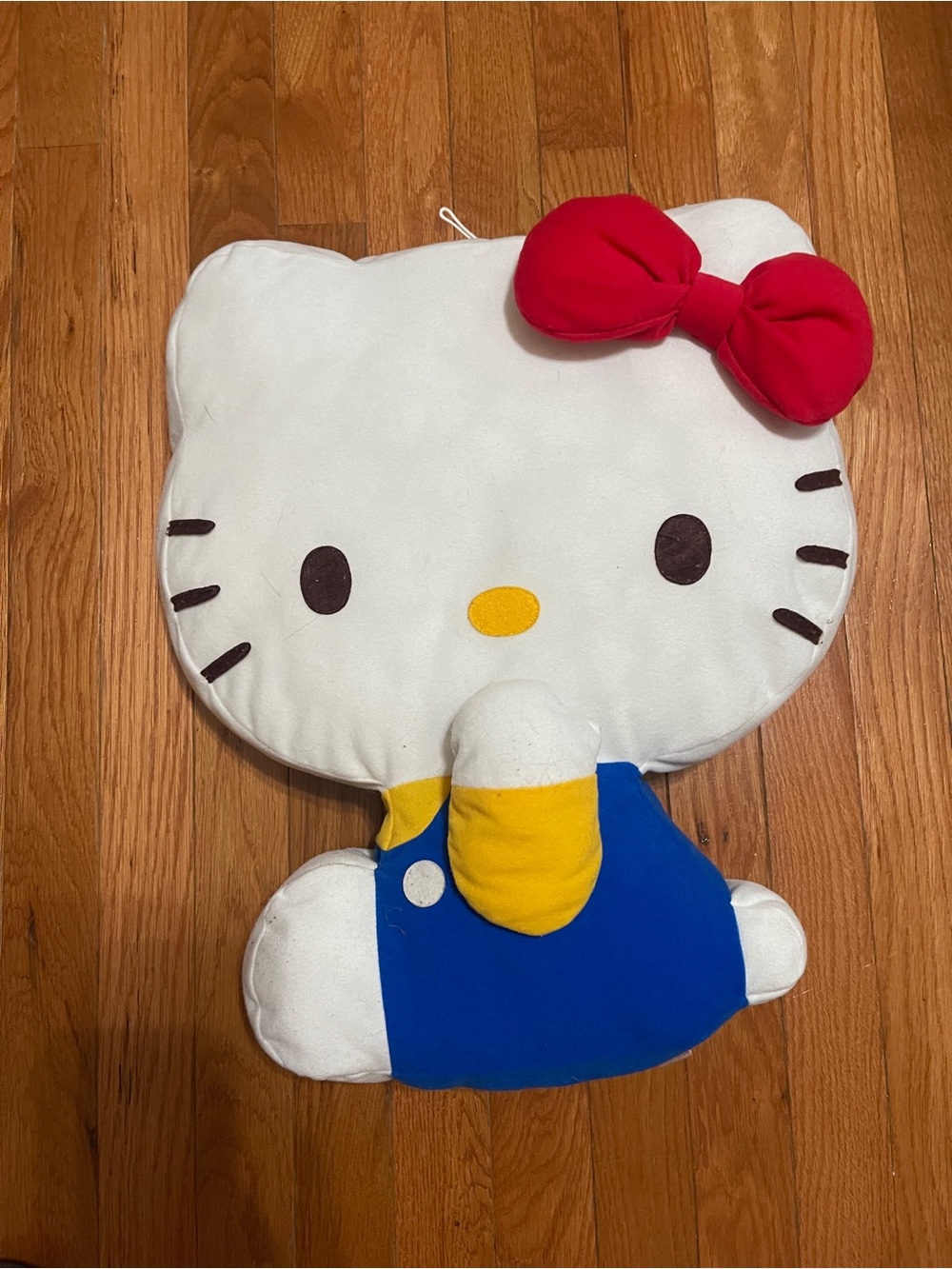 Hello Kitty White Plush with Red Bow and Blue Outfit